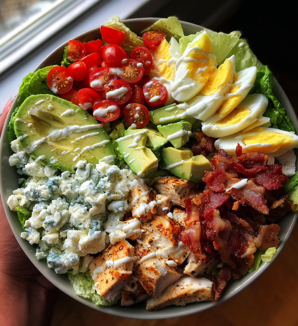 easy cobb salad meal prep - detail 1