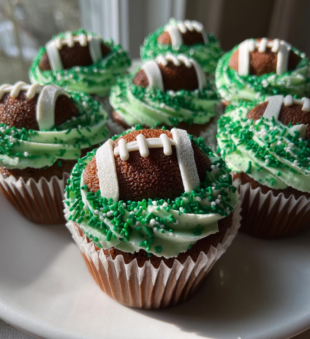 easy football cupcakes
