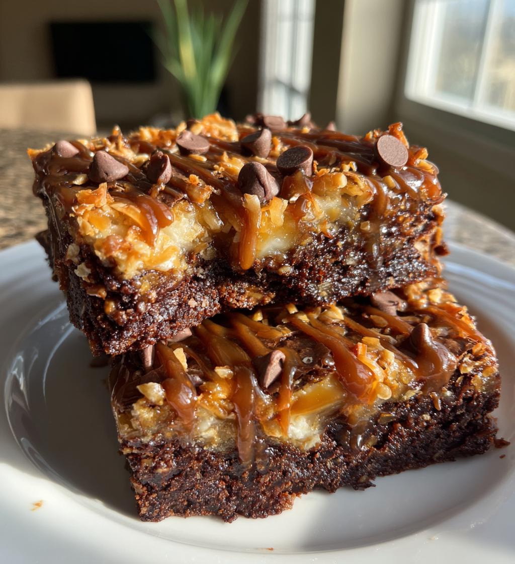 easy samoa brownies - detail 1