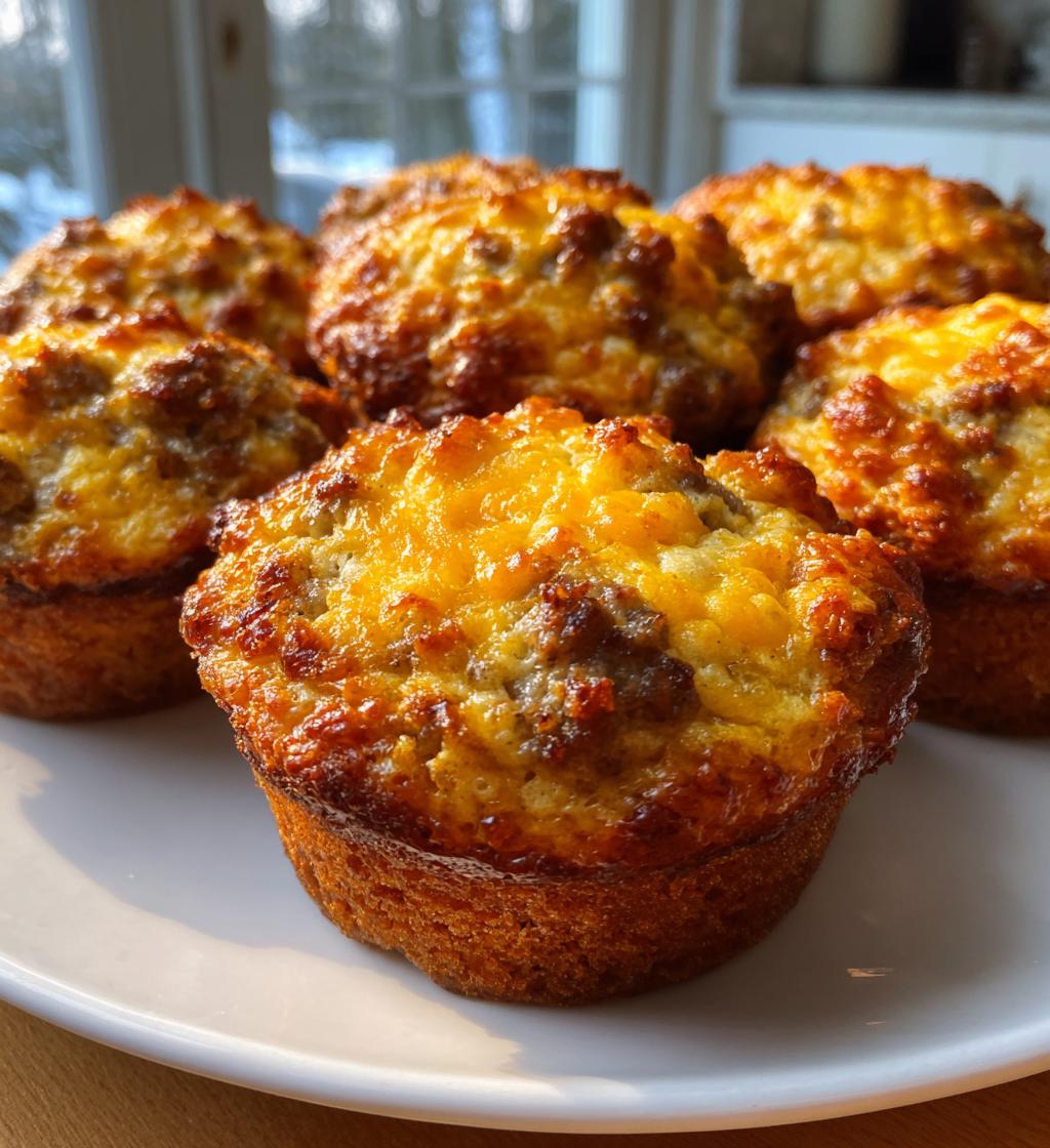easy sausage breakfast muffins - detail 1