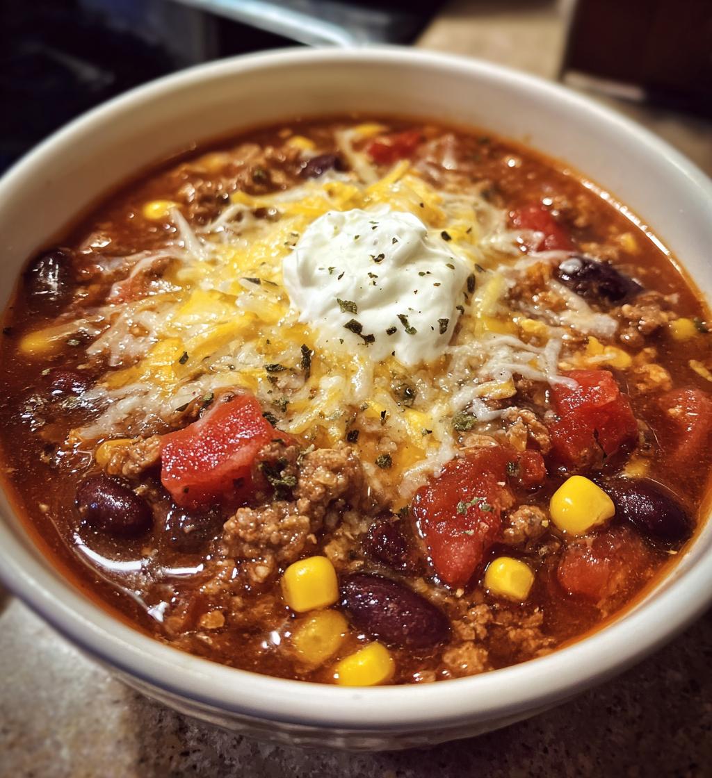 easy taco soup - detail 1