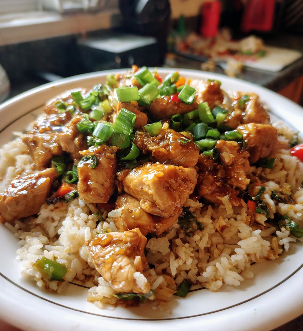 easy teriyaki chicken and fried rice - detail 1