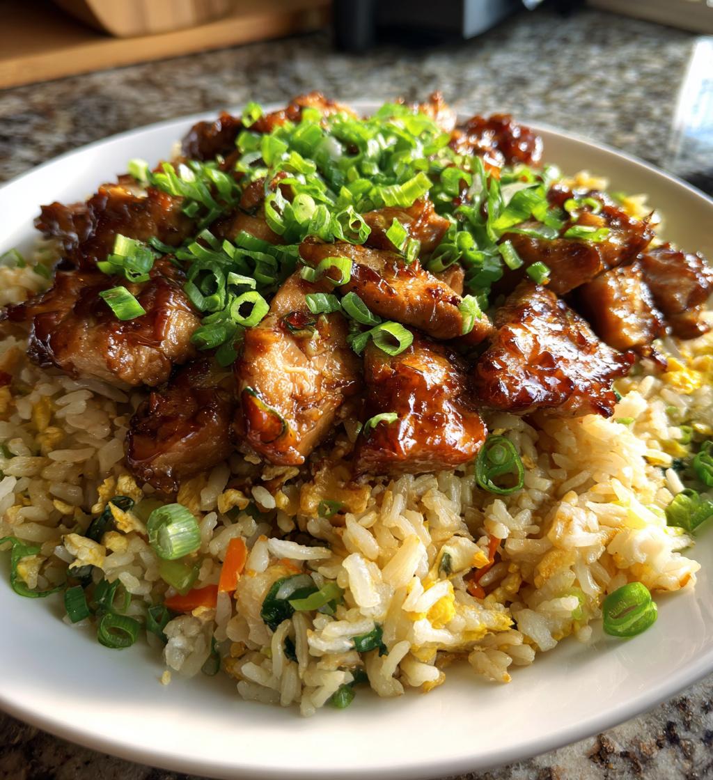 easy teriyaki chicken and fried rice