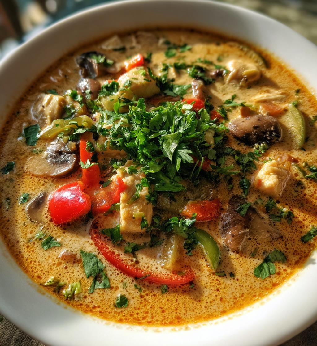 easy thai chicken curry soup - detail 1