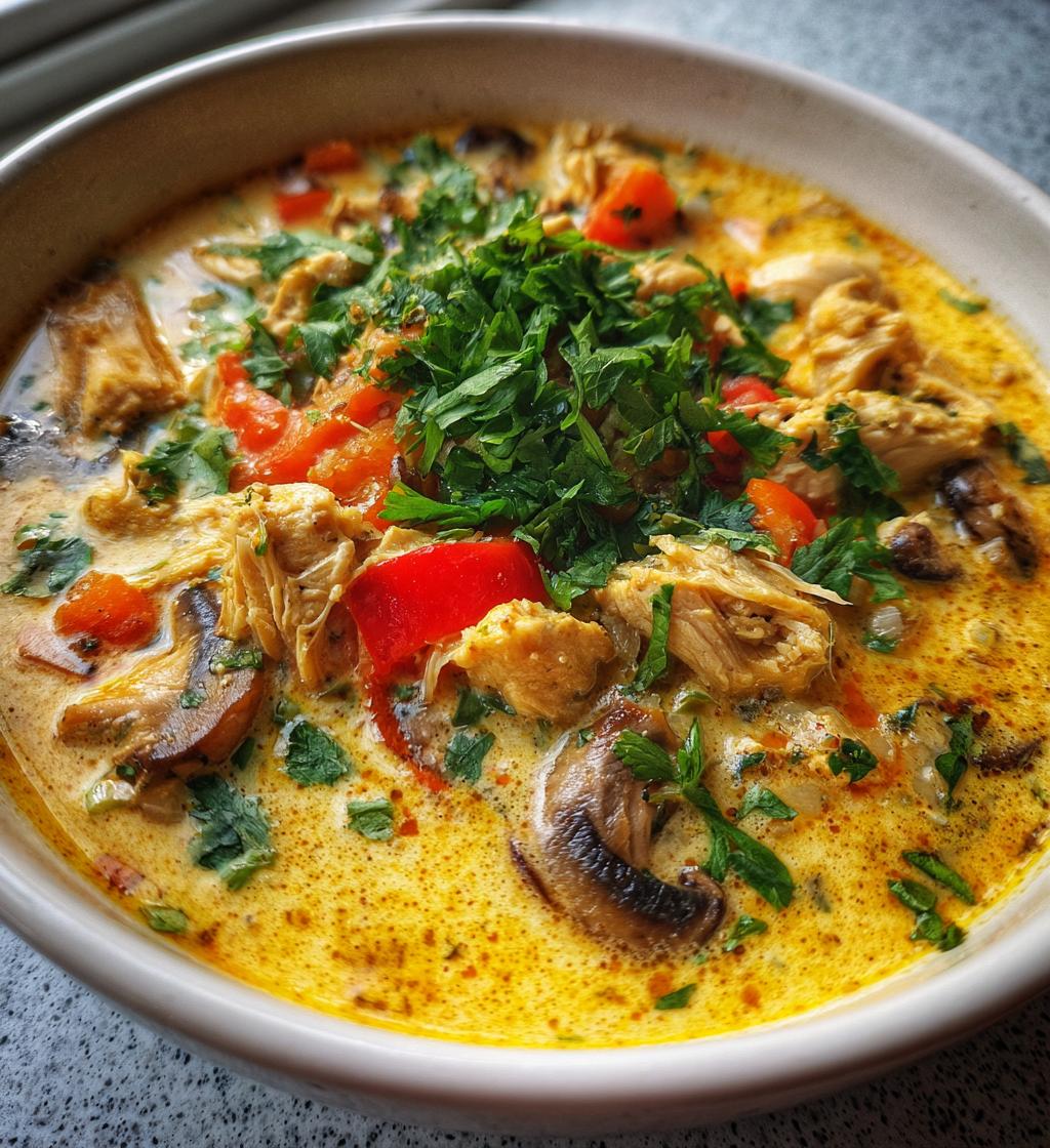 easy thai chicken curry soup