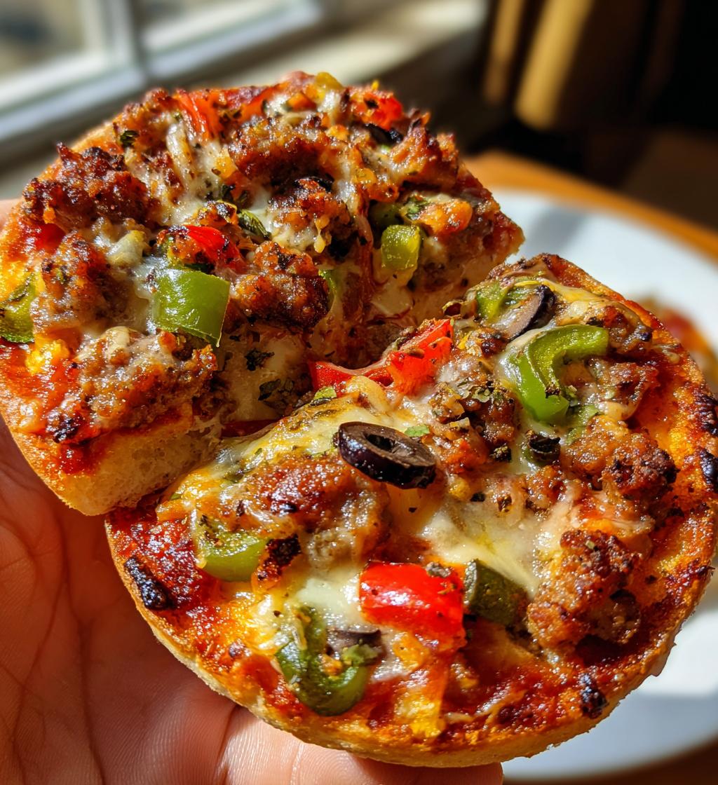 english muffin breakfast pizza