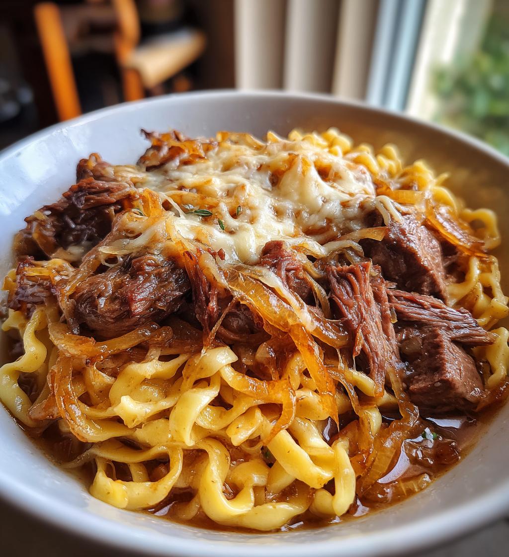 french onion beef and noodles - detail 1