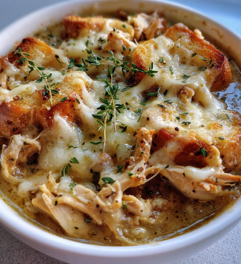 french onion chicken soup
