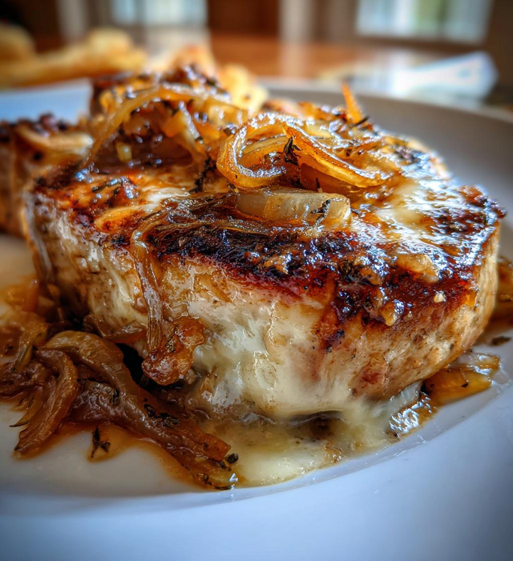 french onion pork chops - detail 1
