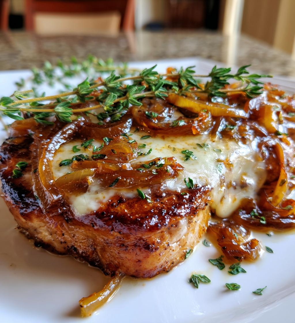 french onion pork chops