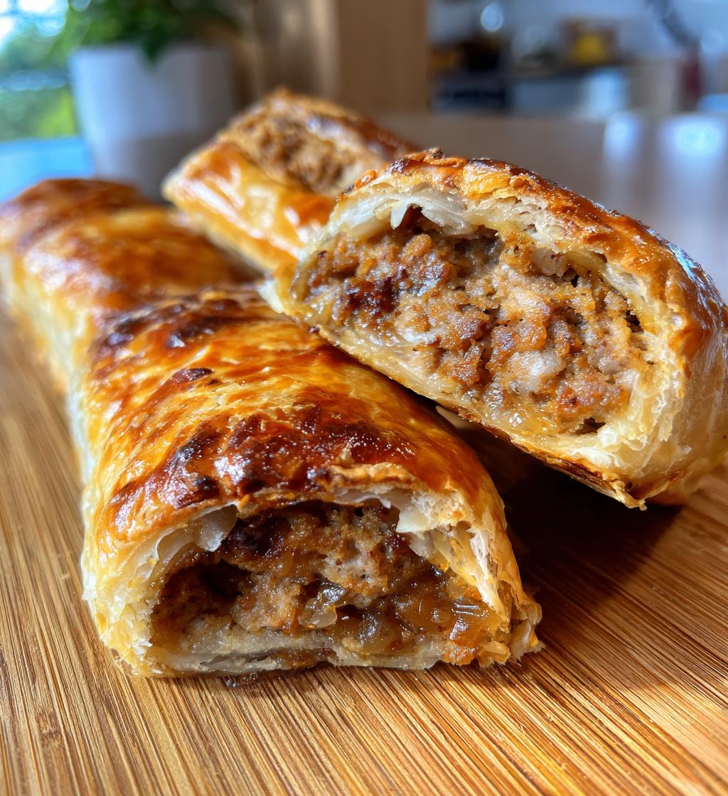 french onion sausage rolls