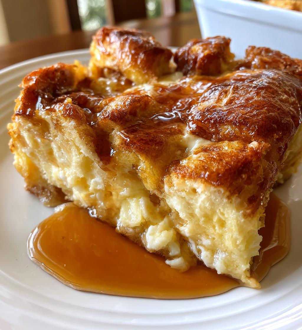 french toast casserole with croissants