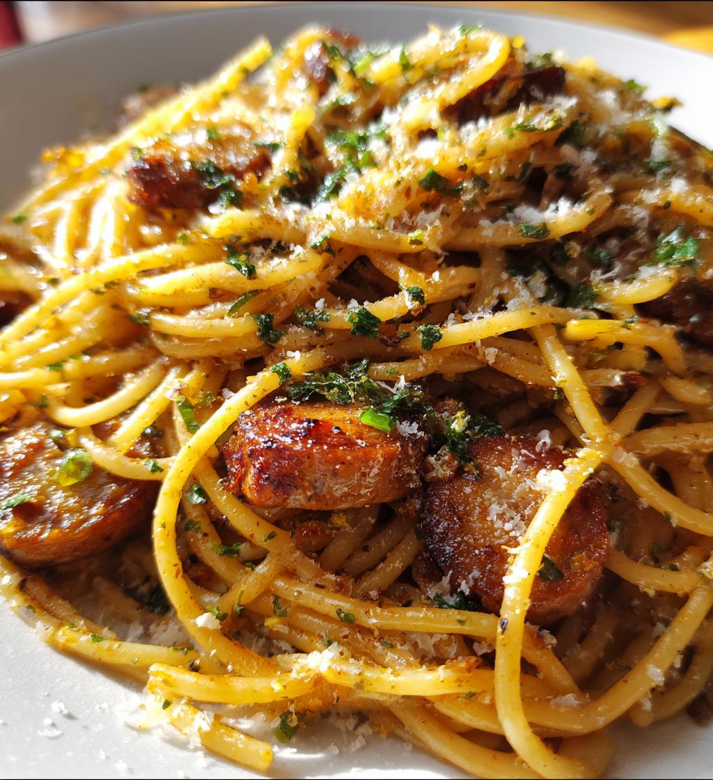 fried spaghetti sausages - detail 1