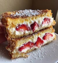 fried strawberry cheesecake sandwiches