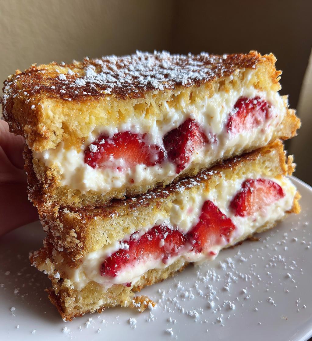 fried strawberry cheesecake sandwiches