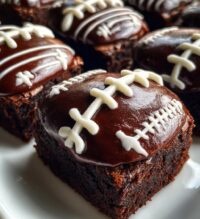 fudgy football brownies