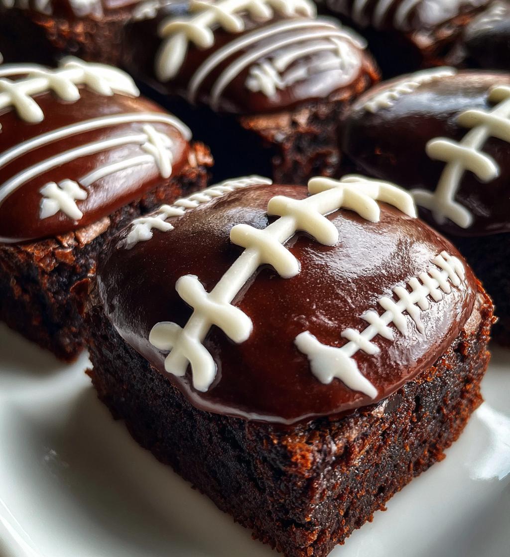 fudgy football brownies