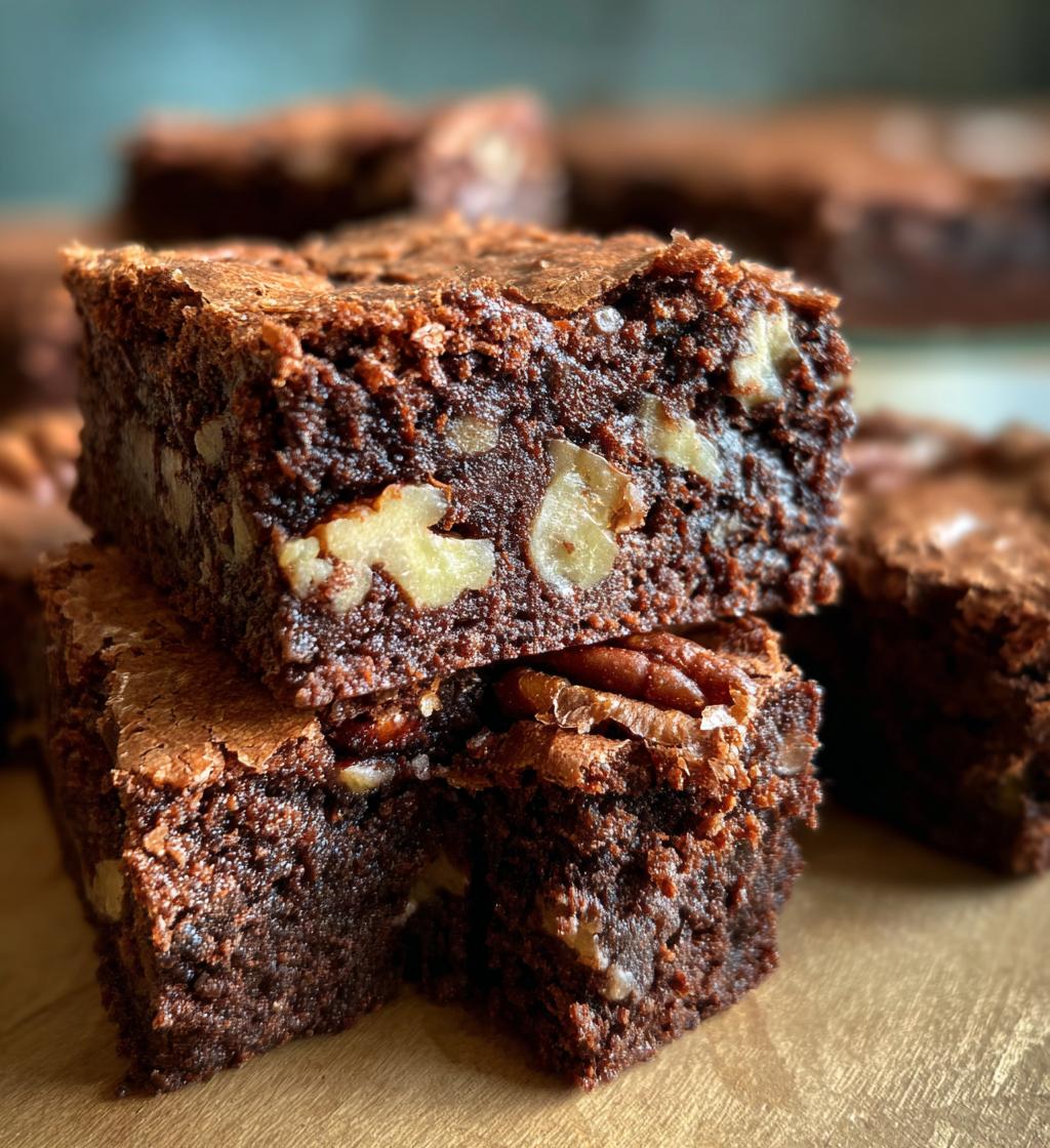 fudgy pecan brownies - detail 1