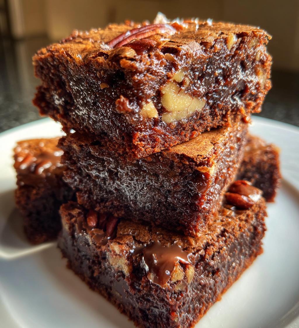 fudgy pecan brownies