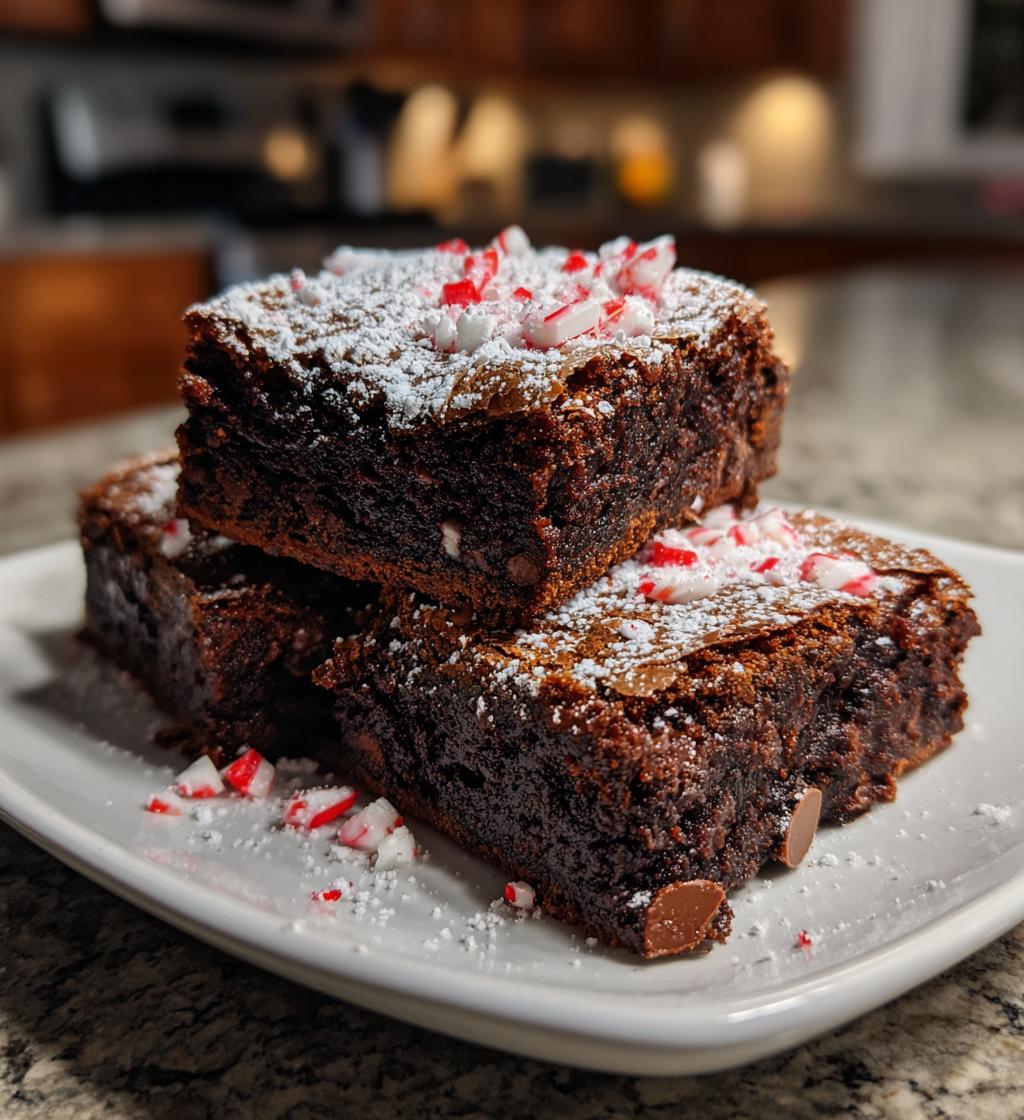 fudgy peppermint brownies - detail 1