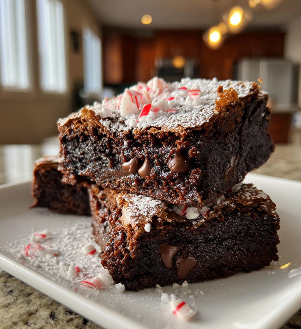 fudgy peppermint brownies