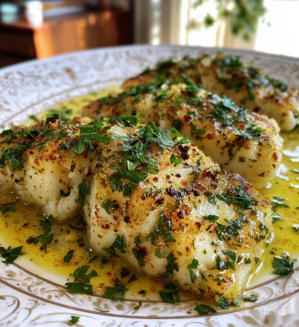 garlic butter baked cod fillets