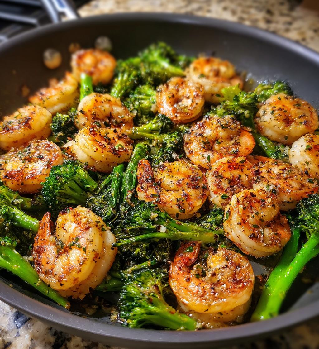 garlic butter shrimp and broccoli skillet recipe