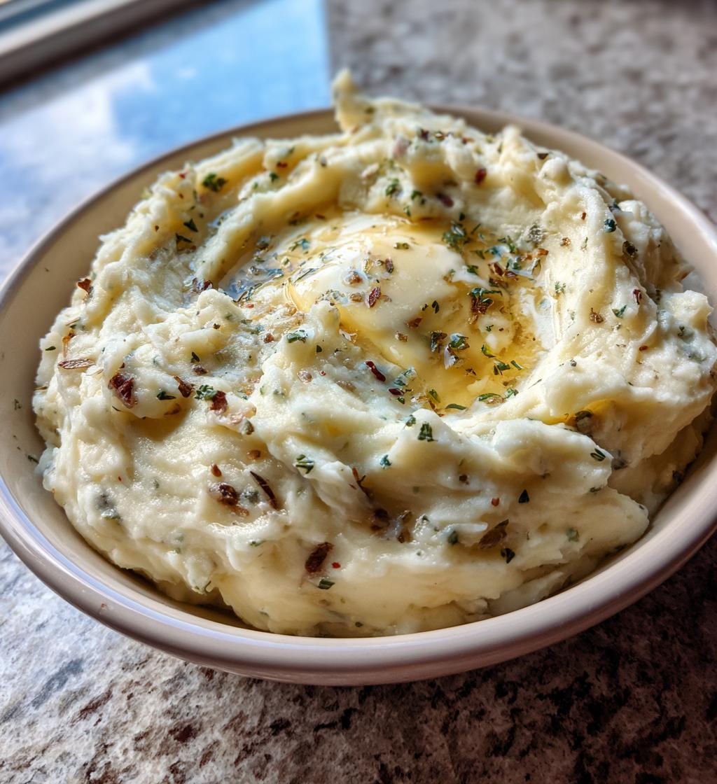 garlic cream cheese mashed potatoes - detail 1