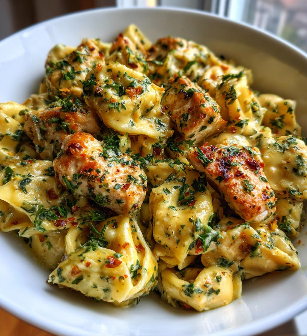 garlic parmesan chicken tortellini - detail 1