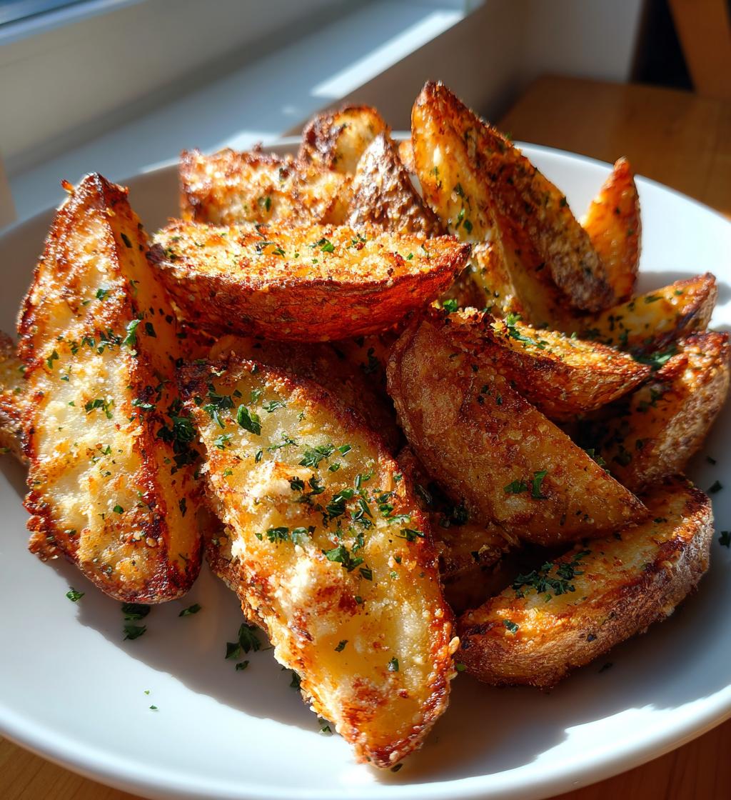 garlic parmesan potato wedges recipe - detail 1