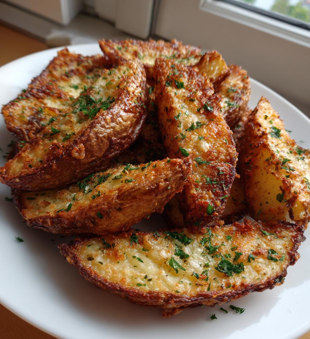 garlic parmesan potato wedges recipe