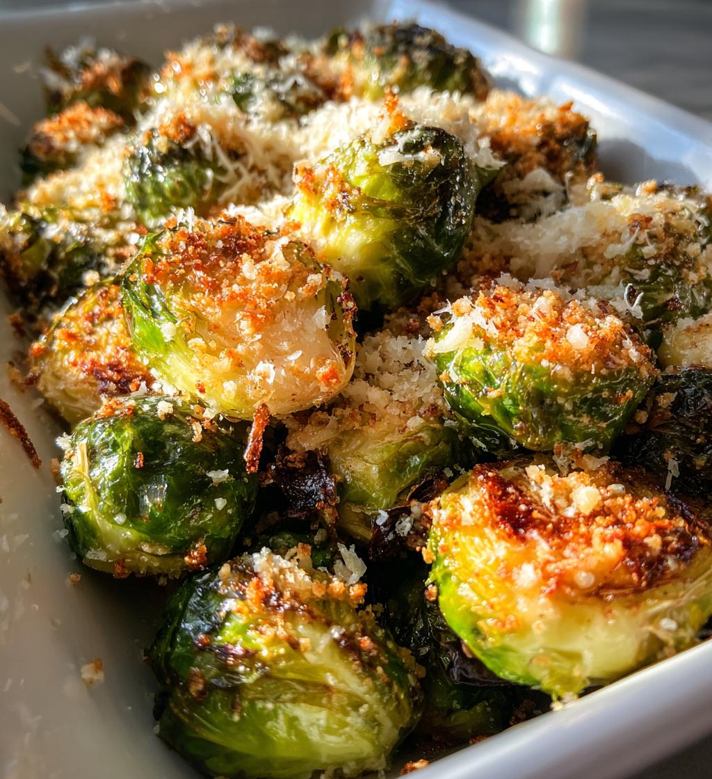 garlic parmesan roasted brussel sprouts