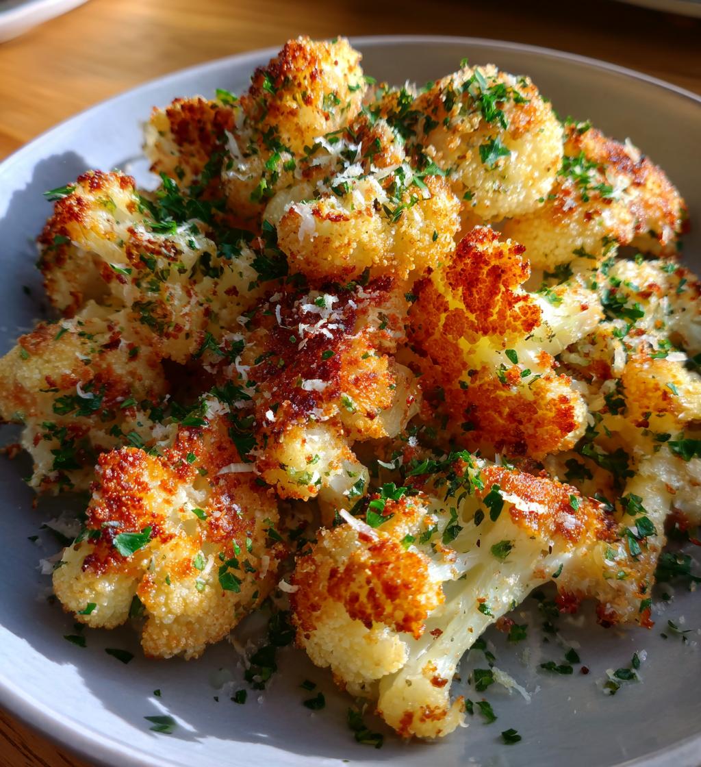 garlic parmesan roasted cauliflower