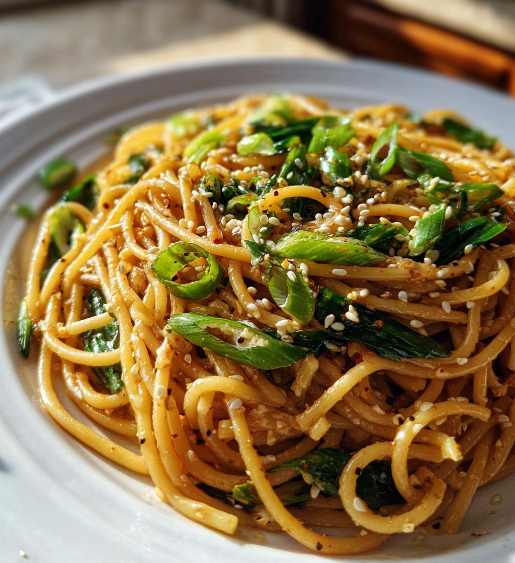 garlic sesame noodles - detail 1