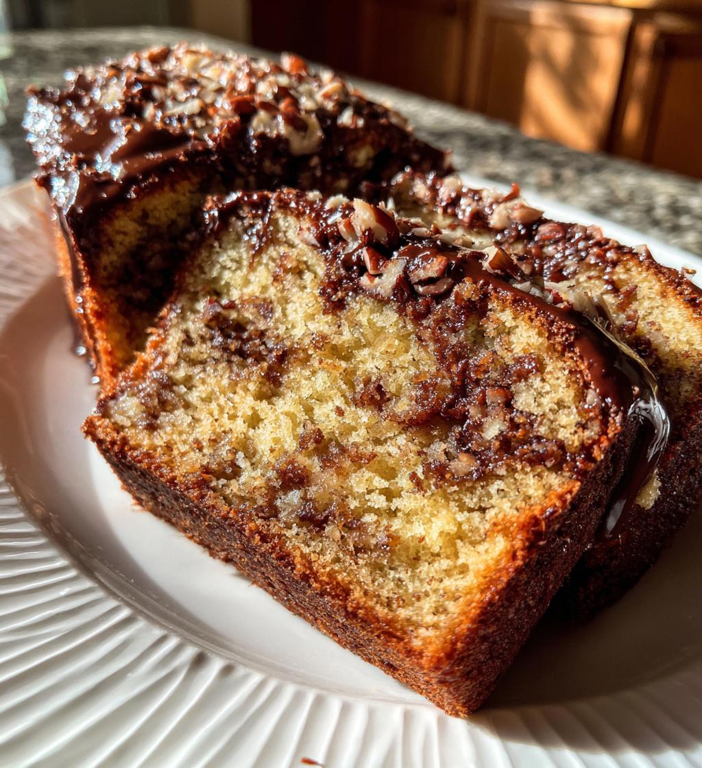 german chocolate pecan pound cake - detail 1