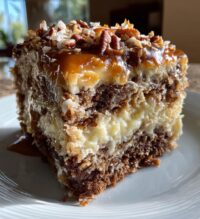 german chocolate poke cake