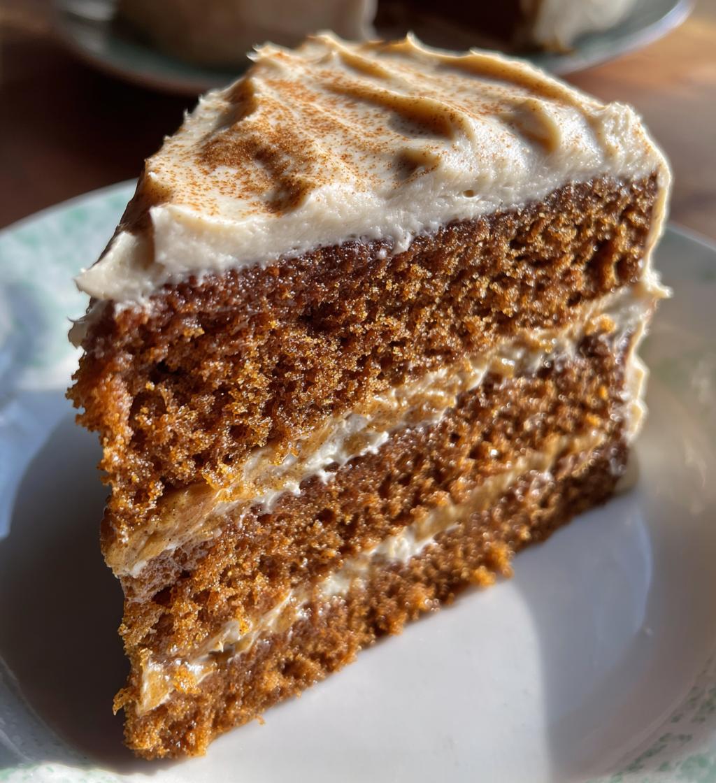 gingerbread cake with cinnamon molasses frosting - detail 1