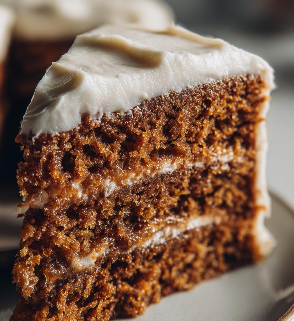 gingerbread cake with cinnamon molasses frosting