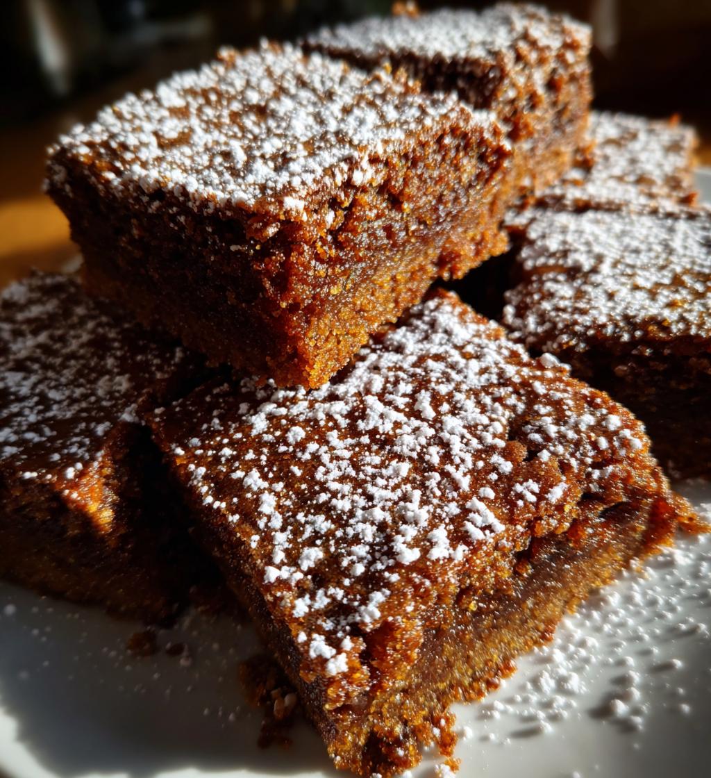 gingerbread cookie bars - detail 1