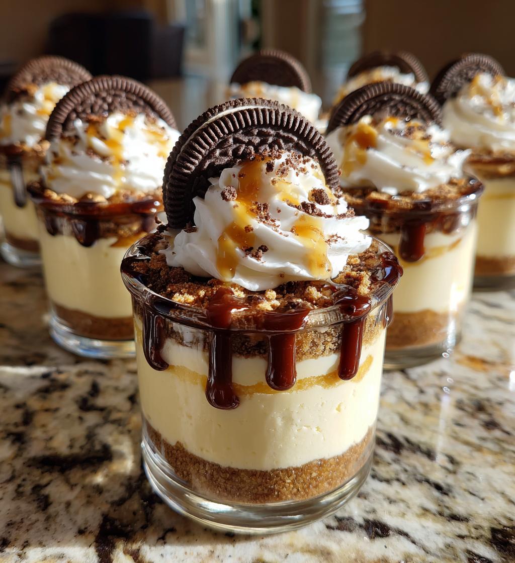 gingerbread oreo no bake mini cheesecakes - detail 1