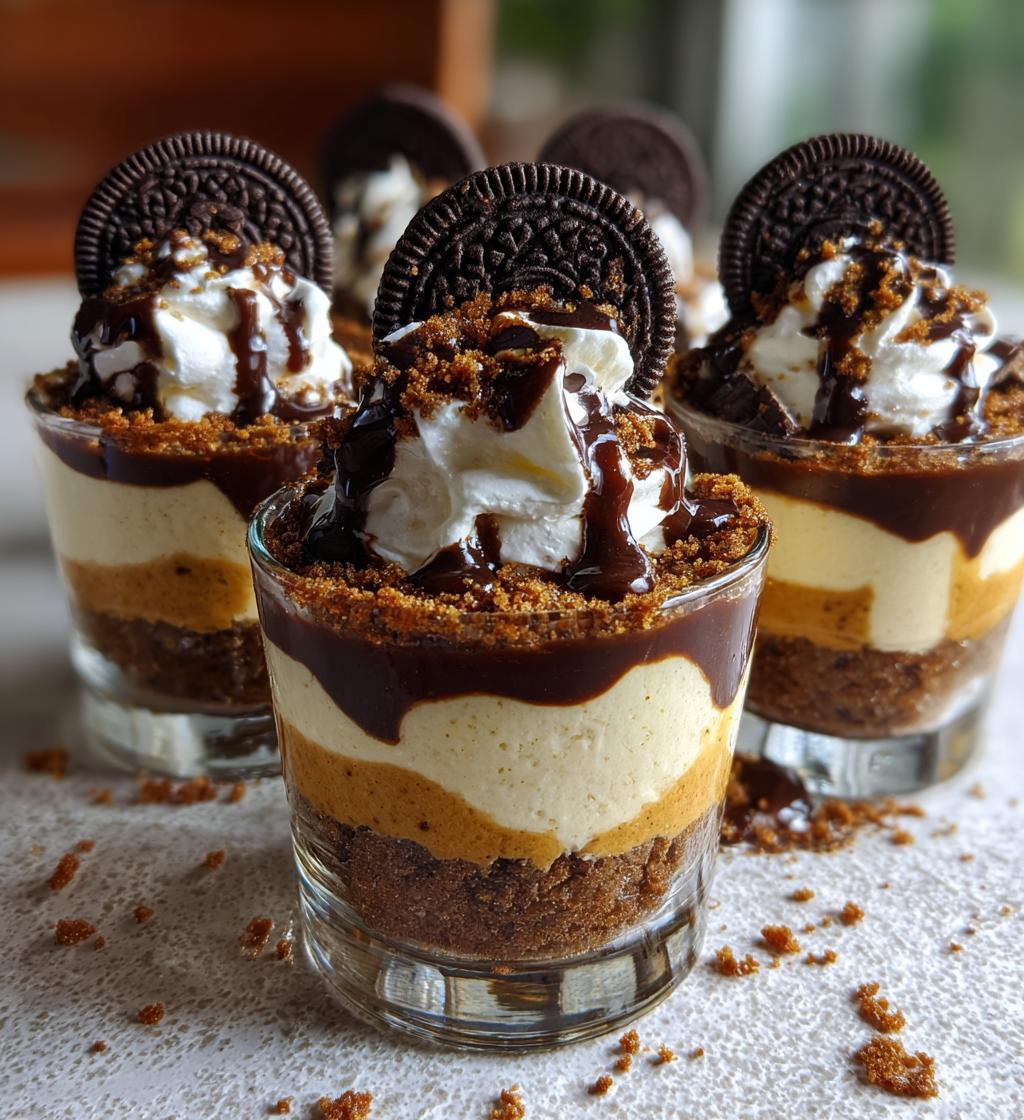 gingerbread oreo no bake mini cheesecakes