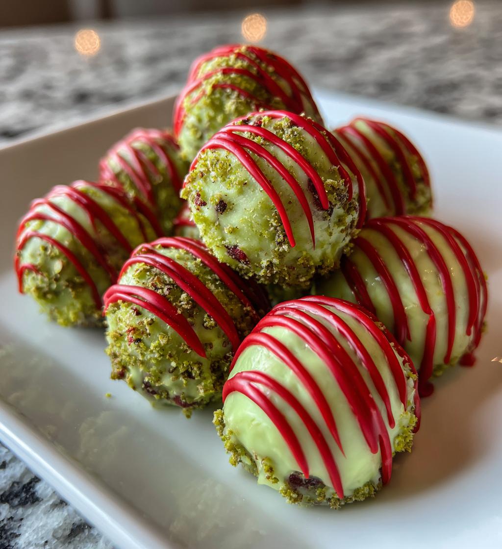 grinch christmas truffles