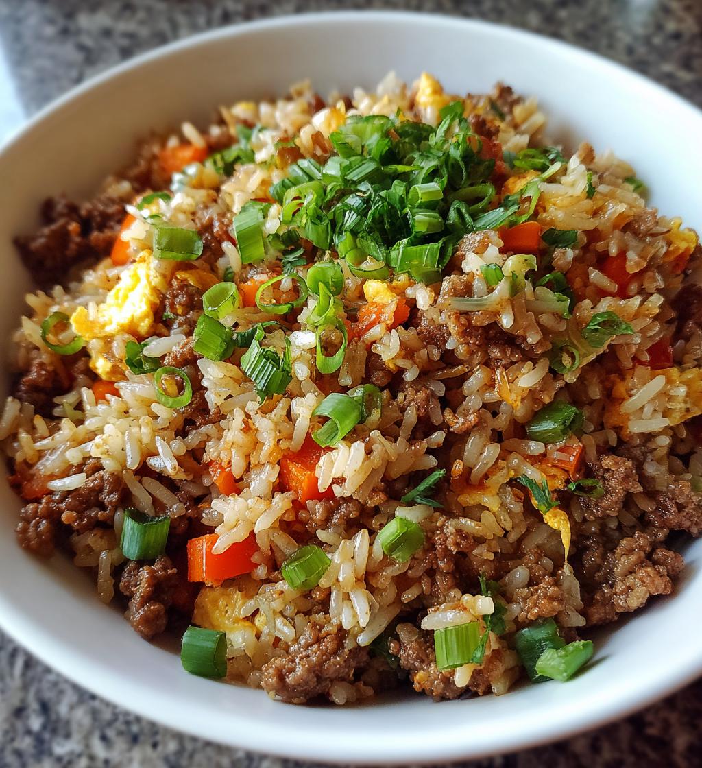 ground beef fried rice