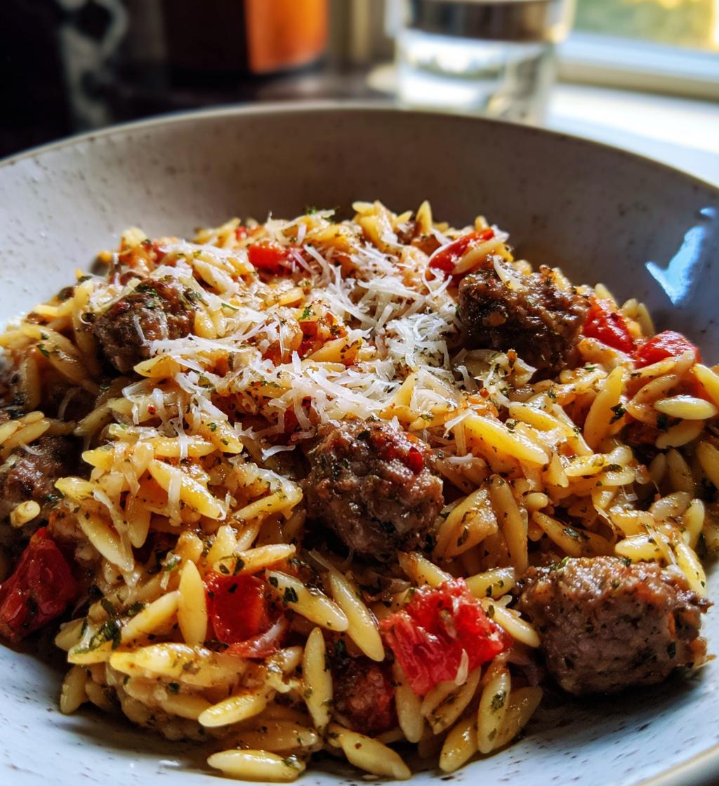 ground beef orzo - detail 1