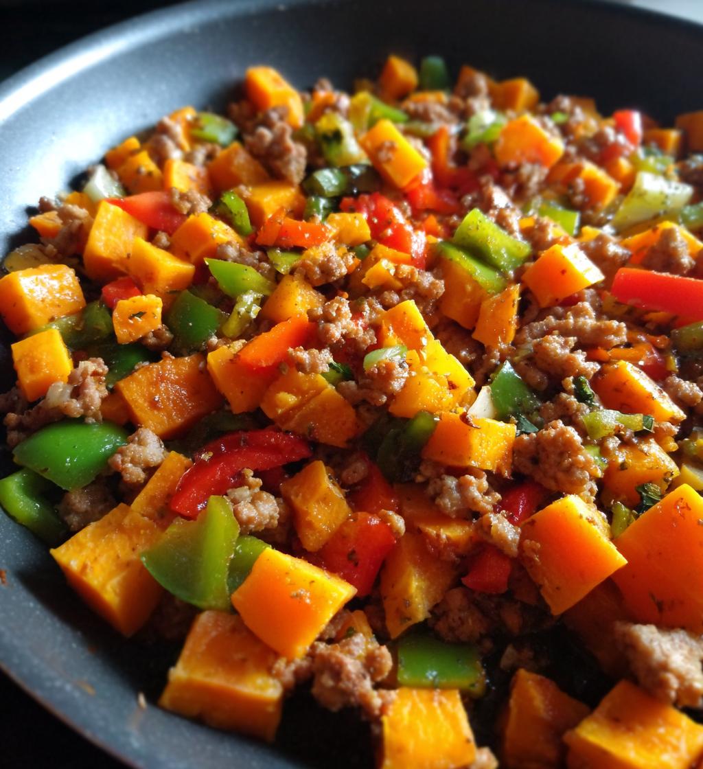 ground turkey sweet potato skillet