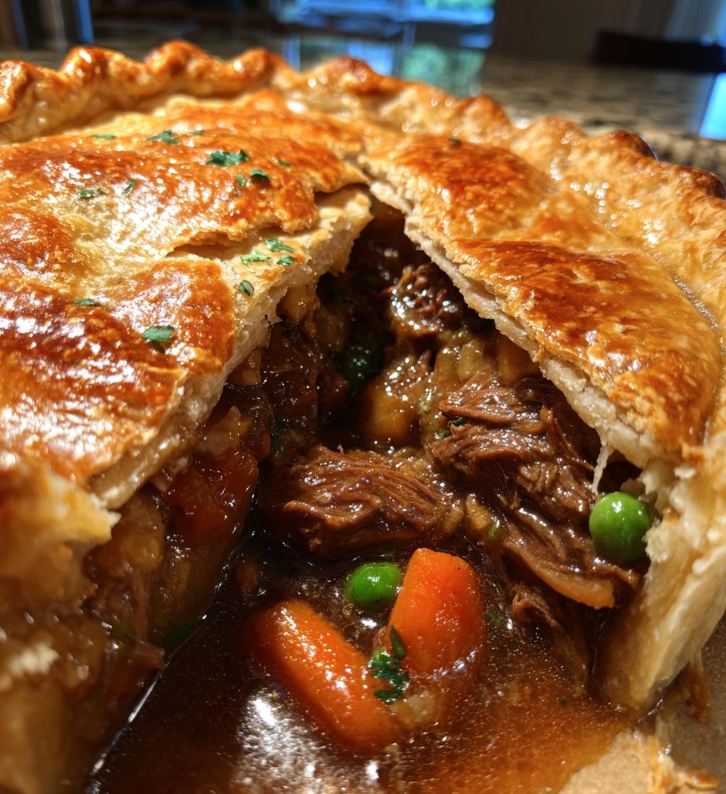 guinness braised beef pot pie - detail 1