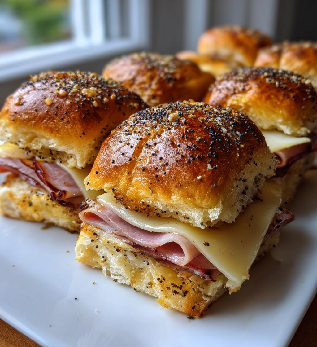 ham and cheese sliders - detail 1