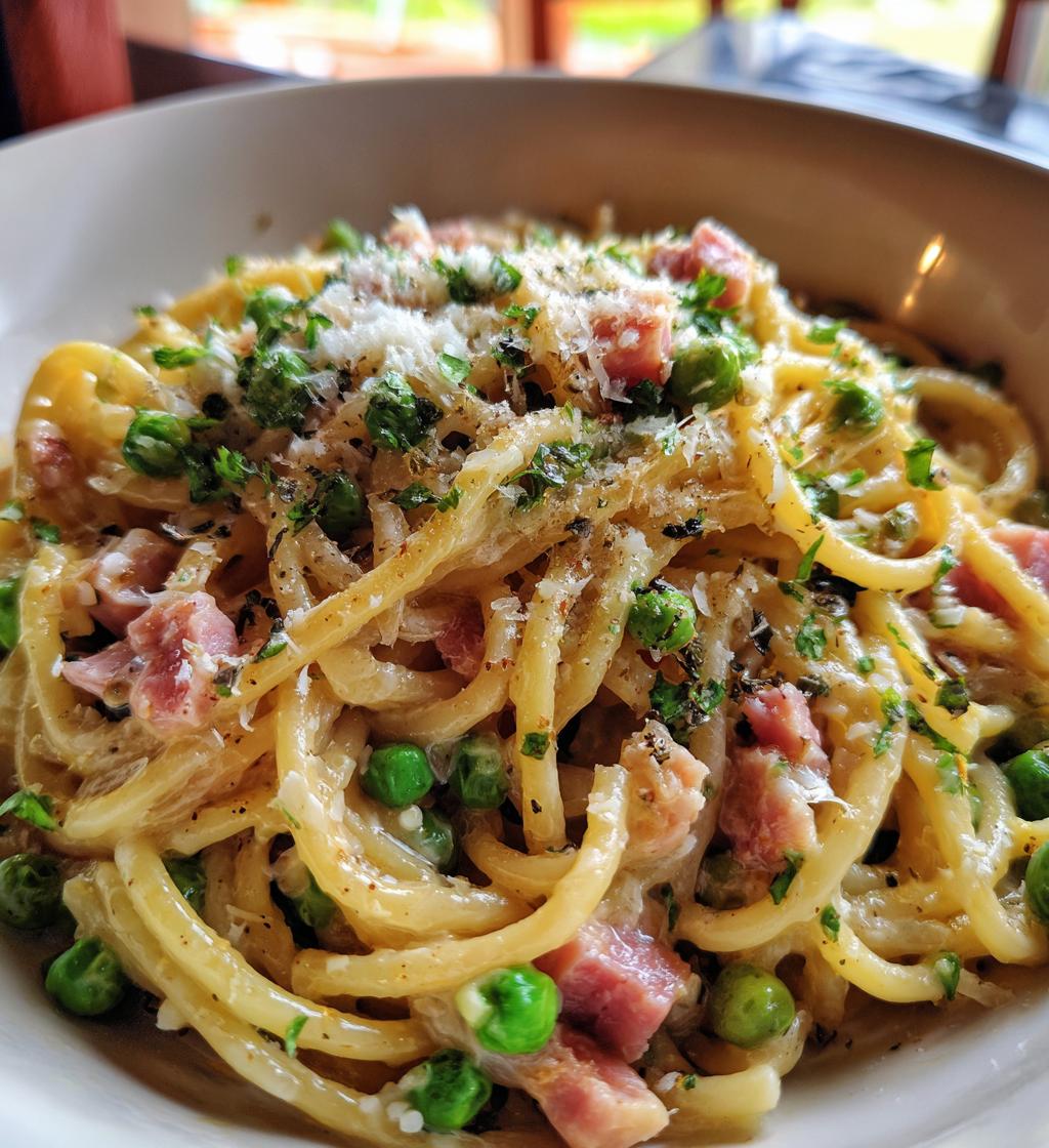 ham and pea pasta