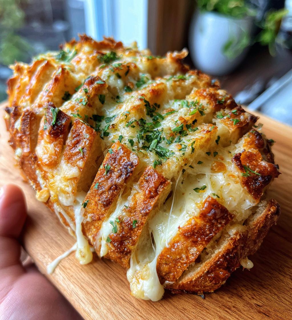 hasselback cheesy bread - detail 1