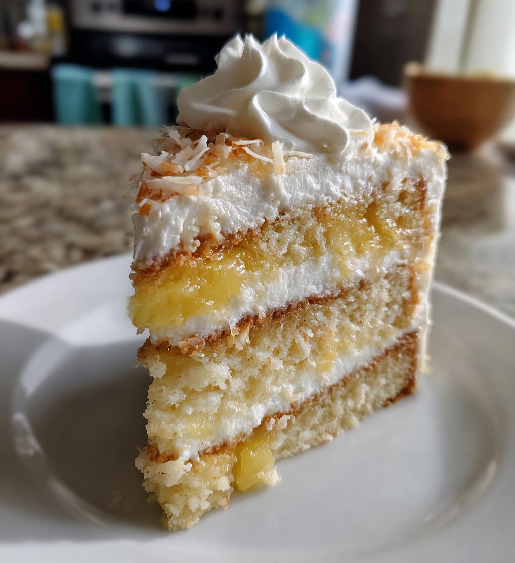 hawaiian pineapple coconut dream cake - detail 1